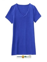 Camisetas Lisas de Talla Grande para Mujer, Diseño de Alta Calidad, 100% Algodón Suave, Cuello en V, Manga Corta, Venta al por Mayor, Personalizables con Logotipo, Estilo Casual OEM