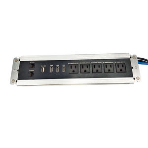 Prise de charge USB réseau RJ45 en alliage <span class=keywords><strong>d</strong></span>'aluminium personnalisée, encastrée, dissimulée, montée dans le mobilier de bureau, prise encastrée - Product Image 1