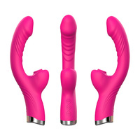 Vibrateur double tête à ventouse oscillante pour femme, 10 vitesses, puissant, pour le plaisir personnel et les jeux coquins
