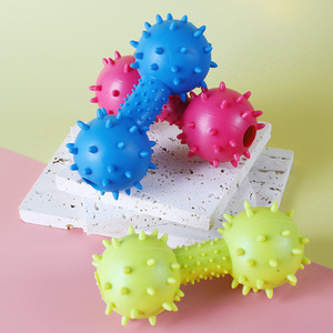 Tpr Pet <b>Toy</b> Rubber Squeaky Ball With Spikes Dog Chew <b>Toy</b> Durable Outdoor Play For Pets - Product Image 3