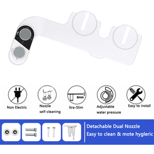 Toilet <strong>Bidet</strong> Ultraslim <strong>Non</strong> <strong>Electric</strong> Mechanical Cold <strong>Water</strong> Toilet Seat <strong>Bidet</strong> Attachment Dual Nozzles for Postpartum Care - Product Image 3