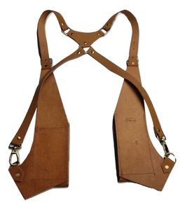 Sac de poitrine en cuir véritable à motif bonbon tendance avec rivets et lettres décoratives - Product Image 2