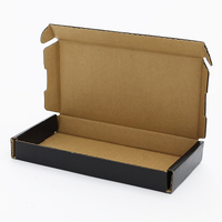 Customized Recycled Matte Black Printing Corrugated Cardboard Carton Mailer Shipping Mail Box