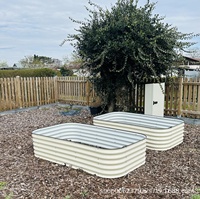 Jardinière galvanisée de style européen pour la culture de légumes et de fleurs en extérieur, sur balcons et jardins