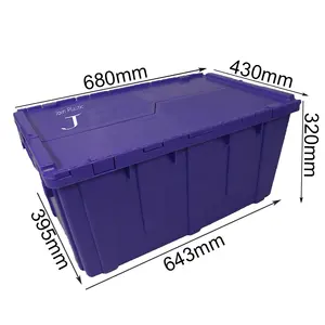 Plastic Storage Box JOIN Turnover Round Plastic Box Nestable Storage Crate Holders Stackable Plastic Moving Crate Price Storage Tote Boxes With Lids