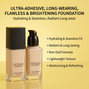 Fondotinta Liquido Multi-Azione Personalizzabile con Logo, Base <span class=keywords><strong>Trucco</strong></span> Coprente, Illuminante e Schiarente, Impermeabile per Carnagioni Scure - Product Image 2