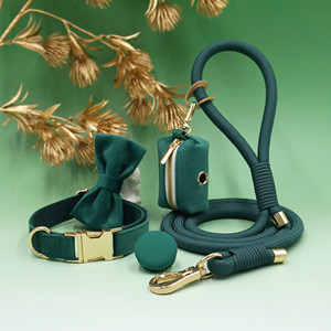 2025 el juego de collares para perros más popular Correa de cuerda para perros para caminar al aire libre y Collar para perros de terciopelo suave con un estuche especial Airtag - Product Image 1