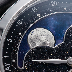 Montre personnalisée OEM avec logo, mouvement mécanique automatique à tourbillon, calendrier rétrograde, acier aventurine noir, saphir - Product Image 4