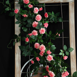 Decorazione Murale con Rose Rampicanti, <span class=keywords><strong>Fiori</strong></span> per Tubi dell'Aria Condizionata, Cascata di <span class=keywords><strong>Fiori</strong></span> per Abbellimento Pareti - Product Image 6