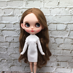 Modèle de jouet en peluche de dessin animé fait à la main de haute qualité, 30 cm, échelle 1/6, mini vêtements décontractés, longue robe t-shirt et <span class=keywords><strong>pantalon</strong></span> en <span class=keywords><strong>jean</strong></span> pour filles - Product Image 3