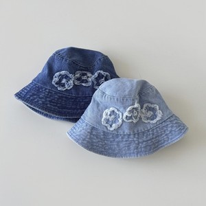 Sombrero de <span class=keywords><strong>Pescador</strong></span> para Niñas, Estilo Coreano, con Flores de Mezclilla, 100% Algodón, Transpirable, Protección Solar - Product Image 2
