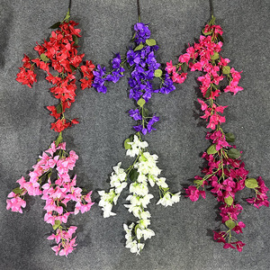 Bouquets de fleurs artificielles de bougainvillier en soie et plastique, arrangements floraux pour mariage et décorations de salon - Product Image 2