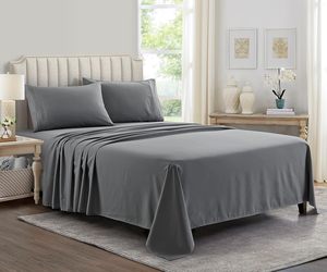 Sang trọng sâu túi bàn chải sợi nhỏ làm mát Tấm Nữ Hoàng Kích thước tấm Ga Trải Giường thiết lập - Product Image 5