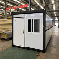 Maison conteneur capsule pliable mobile de 20 pieds avec une chambre, à faible coût, maisons modulaires préfabriquées chinoises à vendre