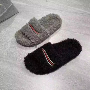 Luxury Designer Men's <b>slippers</b> Women Platform <b>Slippers</b> Furry <b>Slide</b> Withembroidery Warm Shoes - Product Image 5