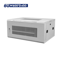 Armoire réseau murale 6U, porte en maille 19 pouces, coffret de serveur, équipement de commutation informatique ventilé, 2U 4U en stock, protection IP20