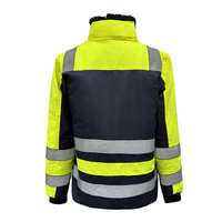 Giacca di Sicurezza Unisex ANSI Classe 3 Impermeabile Traspirante Alta Visibilità Riflettente LED Personalizzabile con Logo