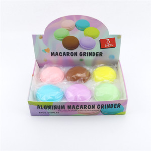 Wholesale Aluminum Alloy Herb Grinder Custom Candy-color 2 Layer <b>macaron</b> grinders Metal Tobacco Grinder Crusher Accessories - Product Image 6