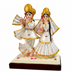 Figura Decorativa de Resina Hecha a Mano de Radha Krishna Ji, Tradicional, Religiosa, para Mesa, de Diwali - Product Image 1