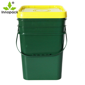 Seau en plastique blanc carré de 10L, 15L, 20L pour peinture, stabilisé aux UV, matériau PP/PE de qualité alimentaire - Product Image 6