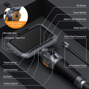 Endoscope articulé <span class=keywords><strong>TESLONG</strong></span> TD300P 5,5 mm, 1080P, écran IPS 5 pouces, caméra d'inspection bidirectionnelle à 210 degrés, tube élastique de 1,55 m - Product Image 2