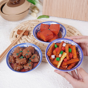 Simulated Food Bowl Dish 1:1 Chinese Food Model: Braised Beef And <strong>Pickled</strong> Pepper Chicken Feet, Simulated Food Decoration - Product Image 4