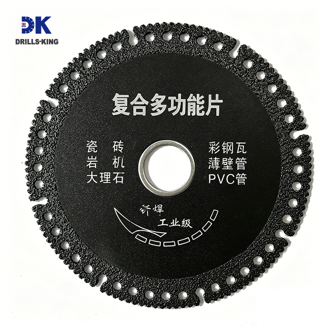 DRILKING Multi-Purpose Angle Grinder Cut Off Wheel 4/4.5 in Diamond Saw Blade Cutting Disc Tool for Tile Concrete Metal PVC Tube