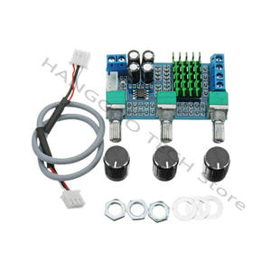 TPA3116D2 DC 12V 24V 80W x 2 ช่องสัญญาณคู่ ดิจิตอลออดิโอ TPA3116D2 บอร์ดปรับเสียงแหลมเบส พร้อมพรีแอมป์ในตัว XH-M567 - Product Image 2