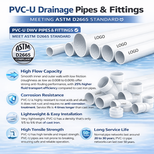 Raccord de tuyau PVC haute pression ASTM pour drainage, surface lisse, résistant à la corrosion, coude à 90 degrés à souder, avec garantie de 50 ans - Product Image 2