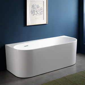 Baignoire Moderne Personnalisée pour Adultes, Design Blanc Neige, en Acrylique, Surface Facile à Nettoyer, avec Tablier, pour Salle de Bain et Hôtels - Product Image 4