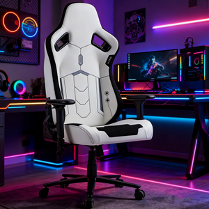 AJUNION Maßgefertigter PU-Leder <span class=keywords><strong>Gaming</strong></span>-Stuhl Rennstuhl Höhenverstellbarer Heim-Computerstuhl Robuster Moderner Videospiel-Stuhl - Product Image 1