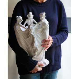 Richard Ginori Three Graces Luxury <b>Ceramic</b> Vase Antiqued Tabletop Floor <b>Ornament</b> Individually Numbered for Modern Antique Homes - Product Image 3