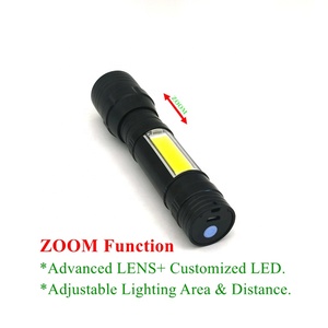2025 New Arrivals USB Có Thể Sạc Lại Zoom Mạnh Mẽ LED Chiến Thuật Đèn Pin Nhựa Giá Rẻ Giá Cổ Phiếu Sẵn Sàng Tàu Tùy Chỉnh - Product Image 3