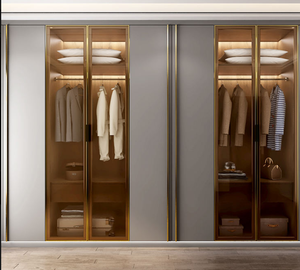 Smart Bedroom Solid <strong>Pine</strong> Wooden <strong>Wardrobe</strong> Closet Design <strong>Wardrobe</strong> Wooden with Mirror - Product Image 5