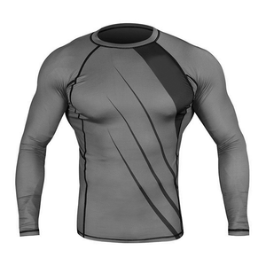 Sublimated <b>Compression</b> Gym Rash Guard Long Sleeves Breathable Nylon <b>Shirt</b> with Sun Protection Custom Logo <b>Men</b> <b>Compression</b> <b>shirts</b> - Product Image 5