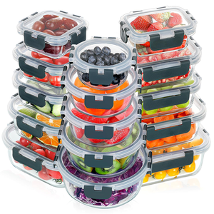 <b>Food</b> Storage <b>Container</b> - 1040ml Each|Air-Tight Fridge Organizer Case|<b>Glass</b> Box <b>With</b> BPA-Free Locking <b>Lids</b> - Product Image 4