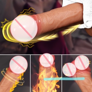 Vibrierender <span class=keywords><strong>Dildo</strong></span> für Frauen <span class=keywords><strong>Anal</strong></span>- & Vaginalmassage mit Fernbedienung Heizung Stoßfunktion Wasserdicht IPx6 Weiches Silikon Sexspielzeug - Product Image 5