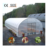 Serre tunnel agricole économique de 30 x 8 mètres, serre portable pour l'élevage d'escargots, fournisseur de serres commerciales au Ghana