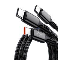 Nylon tressé 3 en 1 type-c micro individuel long câble de 1.2 mètres câble USB de charge rapide pour téléphone portable