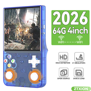 New R36 Ultra 4inch IPS Screen <b>Handheld</b> Game Players Open Source <b>Console</b> <b>Retro</b> Pocket Video Player 64G/128G up to 15000+ Games - Product Image 2