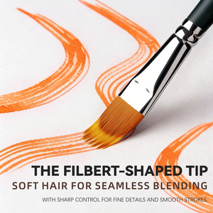 Juego de 5 pinceles de doble capa Paul Cezanne, pinceles profesionales sintéticos tipo filbert para <span class=keywords><strong>pintar</strong></span> <span class=keywords><strong>con</strong></span> texturas únicas - Product Image 3