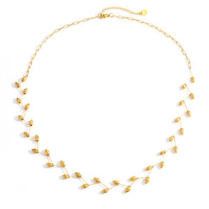 Collar de Perlas con Baño de Oro de 18k, Diseño de Capullo Floral, Joyería para Uso Diario y Festividades - Product Image 4