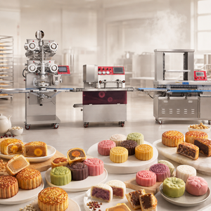 Ligne de production industrielle de machines automatiques haute performance pour la fabrication de gâteaux de lune, biscuits fourrés, gâteaux à l'ananas, et croquettes OEM&ODM - Product Image 1