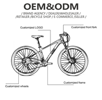 Vélo de montagne personnalisé 26'' 27,5'' 29'' léger avec suspension, frein à disque, 11 vitesses, cadre en fibre de carbone