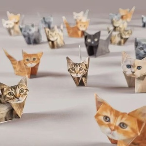 Nuevo Kit de Manualidades de <span class=keywords><strong>Origami</strong></span> de Gatos y Perros de Papel para Hacer uno Mismo con Embalaje en Caja - 50 Piezas - Product Image 2