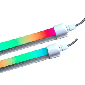 Tubo de led com mudança de cor, regulável, rgb, t5/t8, iluminação do tubo de led multicolor t8