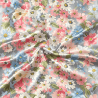 Nouveautés, tissu satiné 100% polyester imprimé avec des motifs floraux personnalisés, pour vêtements féminins