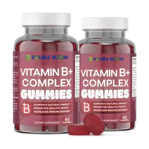 Oem nhãn hiệu riêng Gummies Kẹo Trái Cây Vitamin B cộng với phức tạp khỏe mạnh tâm trạng bổ sung năng lượng tự nhiên hữu cơ Gummies