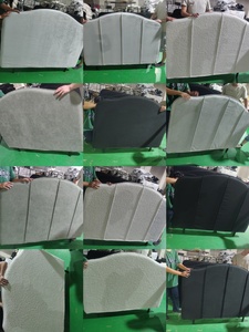 Tête <span class=keywords><strong>de</strong></span> <span class=keywords><strong>lit</strong></span> moderne rembourrée <span class=keywords><strong>de</strong></span> qualité avec housse amovible en similicuir, tissu anti-taches, cadre en bois rembourré, 200x70cm, gris - Product Image 6