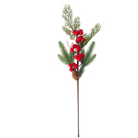 Künstliche Weihnachtsbaum-Dekorationen Plastik-Schaumstoff-Beeren Rote Früchte Kiefernnadeln Tannenzweige Neue Dekoration